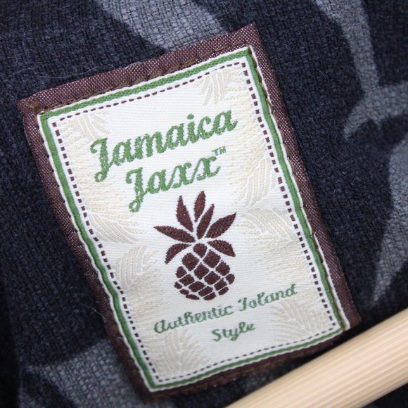 Vintage Jamaica Jaxx Hawaiian Silk Shirt Mens Black Faded Floral Pattern Size XL - Picture 5 of 9